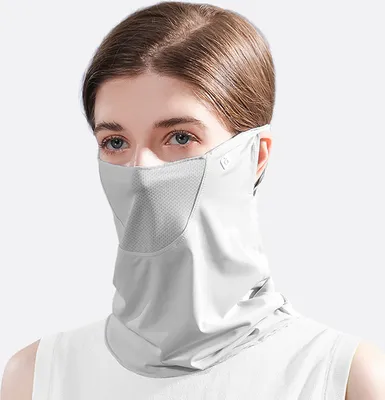 Produktbild von Frauen Sonnenschutz Gesichtsschutz Ohrbuegel Hals Gamasche Atmungsaktiver Schal Schal Sturmhaube fuer Outdoor-Sportarten
