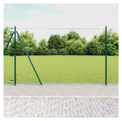 Produktbild von Zaunpfosten Grün 100 x 1,5 m (25 mm Maschenweite) aus Stahl und PVC für Gartenzaun, Hundezaun, Weidezaun und Hühnerzaun