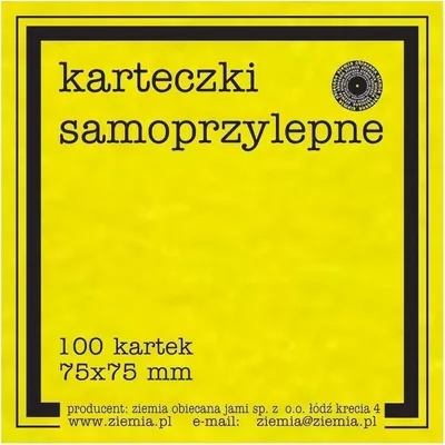 Zdjęcie produktu dla Karteczki samoprzylepne Fluo 75x75mm 100K żółte