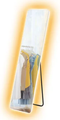 Produktbild von LED Ganzkörperspiegel, Touch-Steuerung, dimmbar, rahmenlos, 40 x 150 cm
