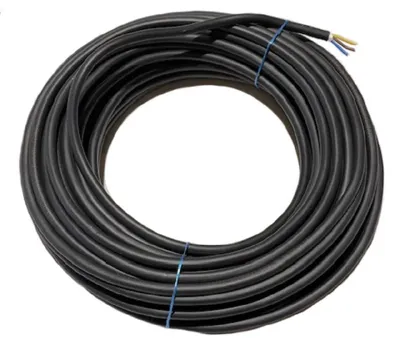 Zdjęcie produktu dla Kabel wysokoprądowy, kabel elektryczny, kabel podziemny NYY-J 3x1,5 mm, przewód uziemiający, 25 metrów