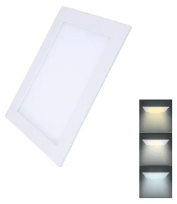 Produktbild von Solight LED-Minipanel, Farbtemperatur (CCT), Deckenmontage, 12 W, 900 lm, 3000 K, 4000 K, 6000 K, quadratisch, WD141