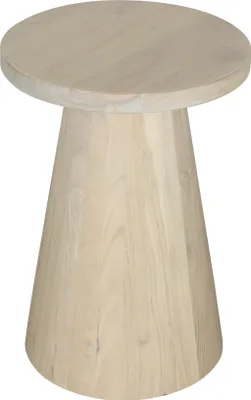 Produktbild von byLIVING Beistelltisch CONE / Massivholz Akazie white wash lackiert / D 40, H 50 cm