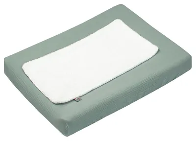 Produktbild von Wickelauflagenbezug jeanne - 70 x 50 cm - Grünspan | by SEVIRA KIDS