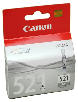 Produktbild von Canon CLI-521GY Tinte Grau, Grau, Tinte auf Pigmentbasis, 1 Stück(e)