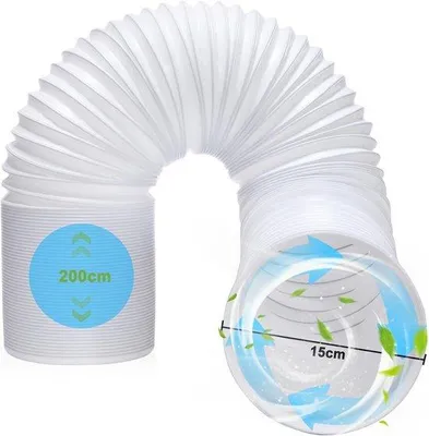 Zdjęcie produktu dla Wysuwany przewód odpływowy do przenośnego klimatyzatora – 2 m, PP – średnica 15 cm