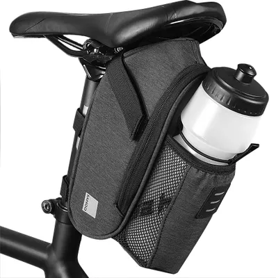 Obrázok produktu pre Taška na sedlo bicykla s vreckom na fľašu na vodu Vodotesná taška na sedlo bicykla Reflexná taška na sedlo bicykla s vreckom na fľašu na vodu Veľkokapacitná zadná taška MTB taška na bicykel