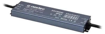 Imagen del producto de Fuente de alimentación LED Nextec, 300W, 12.5A, 170-250V AC / 24V DC, IP67, diseño ultrafino