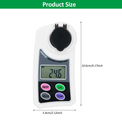 Produktbild von EMSZ-J LCD-Digital-Brix-Refraktometer, tragbarer tragbarer Honig-Zucker-Konzentrationsdetektor, automatischer Temperaturkompensationsbereich 0–55 %, Genauigkeit ± 0,5 Brix