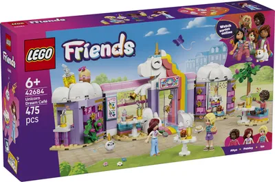 Productafbeelding van LEGO Friends Eenhoorn Droomcafé - Speelgoedbakkerij met 3 minipoppen, kassa en speelgoedvoedselaccessoires, inclusief cupcakes - Cadeau voor meisjes vanaf 6 jaar - 42684