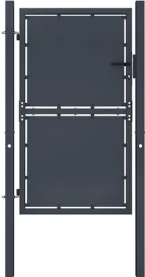 Produktbild von Gartentor aus Stahl 100 x 200 cm Anthrazit