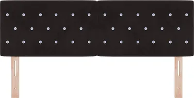 Image de Tête de lit vidaXL Noir 144 cm Velours