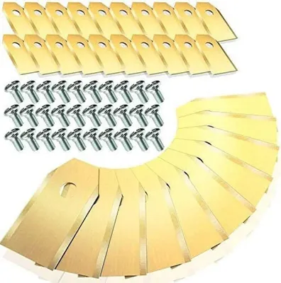 Produktbild von 45 x Titan Messer Klingen für Husqvarna Automower Messer für Yardforce/Gardena Mähroboter (3g - 0,75mm) inkl. Ersatzmesser für Robotic Lawnmower Replacement Blades