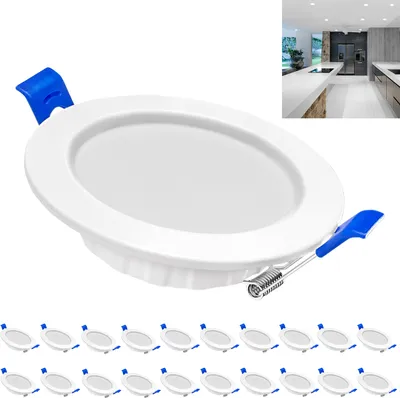 Produktbild von ACXIN LED Deckenspot, LED Einbaustrahler Set Einbauspot Spotlight, 20 Stück Aluminium Deckenstrahler für Bad Küche Wohnzimmer und Zimmer, 5W, Kaltweiß