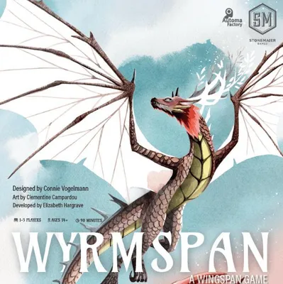 Produktbild von Stonemaier Games Wyrmspan Brettspiel für 1-5 Spieler, Spieldauer ca. 90 Minuten