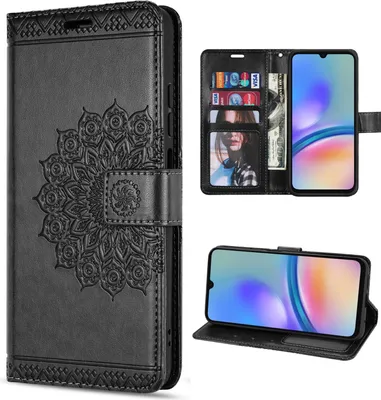 Produktbild von Handy Tasche für Samsung Galaxy A05s Hülle Handyhülle Klapphülle Wallet Case in Schwarz