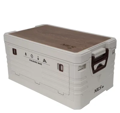 Image de Boîte pliante NILS Camp NCB4002 2en1 avec couvercle et plateau en bois 32L
