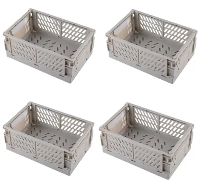 Image de Boîte de rangement en plastique, pliable, 25 x 16 x 10 cm, pour la cuisine