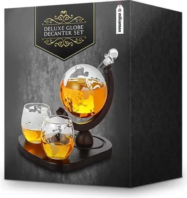 Image de Set à whisky DELUXE : Carafe + Verres + Pierres + Pince + Soucoupe
