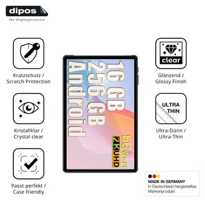 Immagine prodotto di 2x Pellicola Protettiva per SEBBE Tablet 11 Zoll Protezione Schermo Claro Display dipos