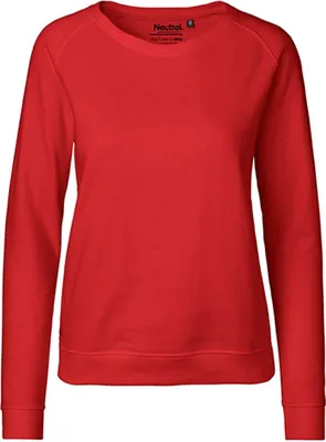 Produktbild von Neutral O83001 | Damen Sweatshirt / 100% Fairtrade Baumwolle - Farbe: Red - Größe: S