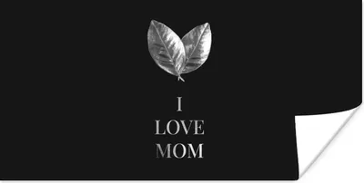 Produktbild von MuchoWow® Poster Muttertag - Ich liebe dich - Mama - schwarz-weiß 40x20 cm - Poster für die Wand - Poster Schlafzimmer