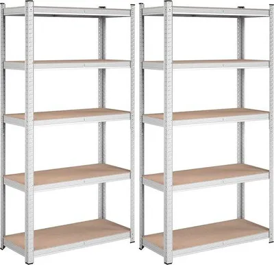 Immagine prodotto di Set di scaffali in acciaio, 2 pezzi, 40x90x180 cm, regolabili fino a 875 kg