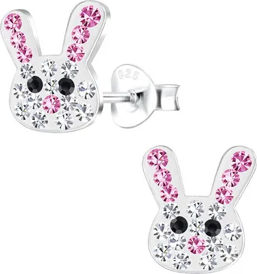 Produktbild von Ohrstecker Hase: Kinder Ohrringe Silber 925
