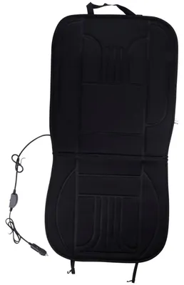 Zdjęcie produktu dla Dunlop podgrzewanie fotelika samochodowego 12 V - 98 x 49 cm - Pokrowiec na fotelik samochodowy z podgrzewaniem 45W 2 poziomy podgrzewania Podgrzewanie fotelika czarny