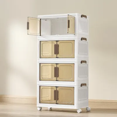 Produktbild von SONGMICS Aufbewahrungsboxen mit Deckel, Organizer auf Rollen, 100 L