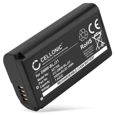 Produktbild von CELLONIC 1x Akku kompatibel mit Panasonic Lumix DC-S1, DC-S1H