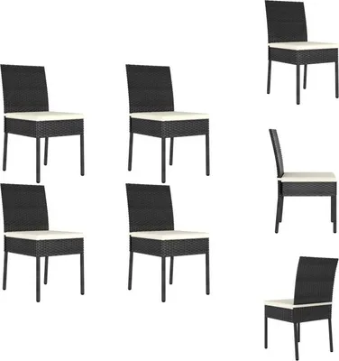 Produktbild von vidaXL Garten-Essstühle 4 Stk. Poly Rattan Schwarz - Gartenstühle