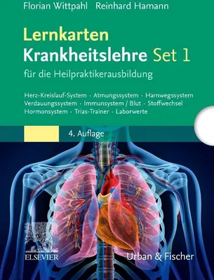 Produktbild von Lernkarten Krankheitslehre Set 1 für die Heilpraktikerausbildung