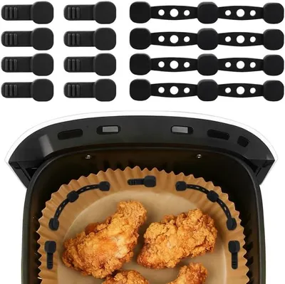 Produktbild von 12 Stück magnetische Silikon-Befestigungsschnallen für Heißluftfritteusen