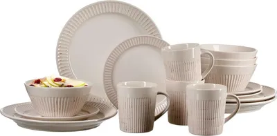 Produktbild von Kombiservice 16-teilig - für 4 Personen - Beige - Steingut