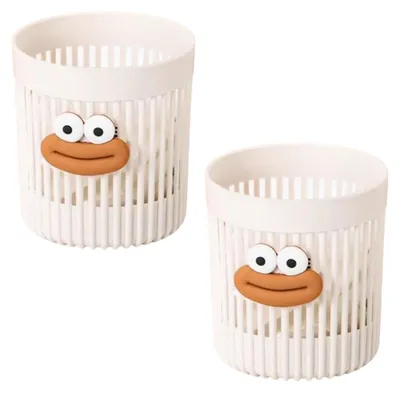 Produktbild von 2er-Set Cartoon-Stiftehalter, niedlicher Schreibtisch-Organizer mit großer Öffnung für Zuhause und Büro, vielseitig verwendbare Aufbewahrung für Stifte, Make-up-Pinsel, kreatives Geschenk für Kinder und Erwachsene