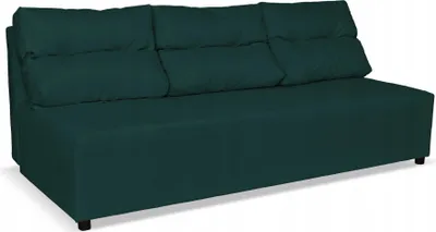 Produktbild von Family Meble Couch Kimo Schlafsofa Schlafcouch mit Bettkasten Freistehendes Lounge Sofa Bequem zum Entspannen Wohnzimmer Wartezimmer Dunkelgrün(H)