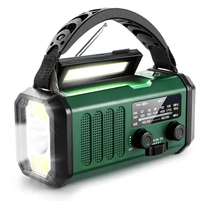 Produktbild von Tekoo Kurbelradio 10000mAh Notfallradio mit Powerbank Solar & LED Licht