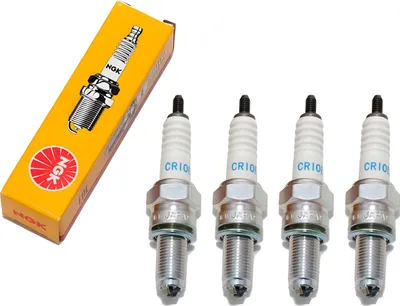 Zdjęcie produktu dla Zestaw świec zapłonowych NGK 4x CR10EK Świeca zapłonowa z filtrem przeciwzakłóceniowym, 19,0 mm długi gwint Ø 10,0 mm sześciokąt 16,0 mm, 2-masowa elektroda, odstęp między elektrodami 0,75 mm, wartość cieplna 10, 2360