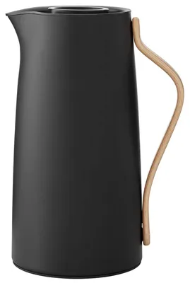 Isolierkanne 1,2 L, doppelwandig, Edelstahl, matt schwarz