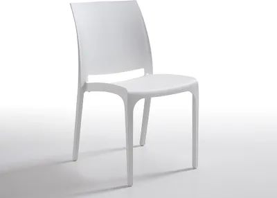 Produktbild von bica 300 Volga Stühle, weiß, 47x95x180 cm, weiß, 46x54x80 cm, Kunststoff