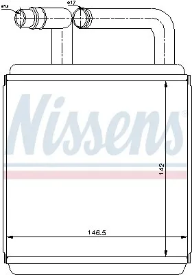 Produktbild von NISSENS 77618 Wärmetauscher Innenraumheizung Kühler für HYUNDAI H-1 / Starex MPV (A1)