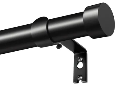 Immagine prodotto di Tenda a tenda nera regolabile, da 80 a 304 cm - Per montaggio a parete
