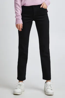 Zdjęcie produktu dla b.young BYLOLA BYLUNI JEANS BYLUNI JEANS - spodnie jeansowe damskie ze szlufkami slim fit