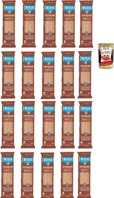 Produktbild von De Cecco Integrale Spaghetti N° 12, Pasta integrale, Vollkornnudeln, 20x 500g + Italian Gourmet polpa 400g