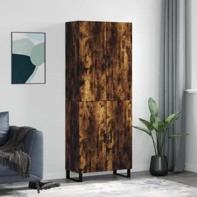 Produktbild von vidaXL Highboard Räuchereiche 69,5x34x180 cm Holzwerkstoff