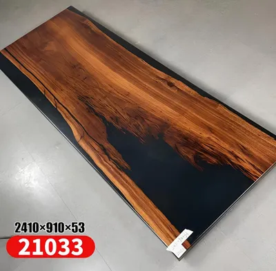 Produktbild von Esstisch River Table Echtes Holz Flusstisch Massiv Epoxidharz Tische 241x91 Neu