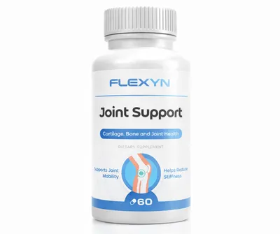 Produktbild von Flexyn Nahrungsergänzungsmittel – 60 Kapseln – mit Rinder-Kollagenpeptide, Methylsulfonylmethan (MSM) und Natriumhyaluronat – Für Erwachsene.