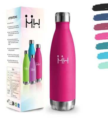 Produktbild von Trinkflasche, 500 ml BPA-frei, Trinkflasche Edelstahl, 304 Edelstahl, Wasserflas