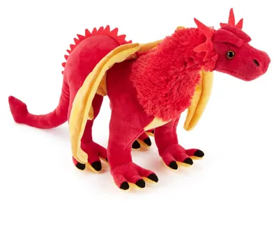 Produktbild von Zappi Co Kinder Kuschelweiches Großes Plüschtier - Lebensechtes Stofftier für Jungen und Kinder (Roter Drache)